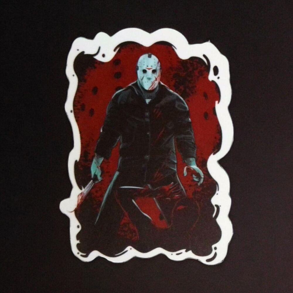 Horror Movie Sticker Friday the 13th Jason Voorhees Thriller Slasher 80s